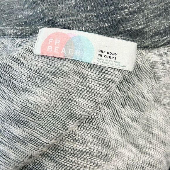 Free People Beach Funnel Neck Pullover in Heathered Gray - Picture 6 of 7